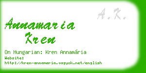 annamaria kren business card