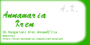 annamaria kren business card